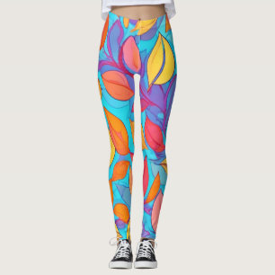 LED Lit Brothel: Cartoon Leaves Leggings