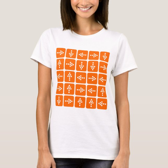 LED Style Arrows - Orange T-Shirt (Front)