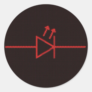 LED Symbol Classic Round Sticker