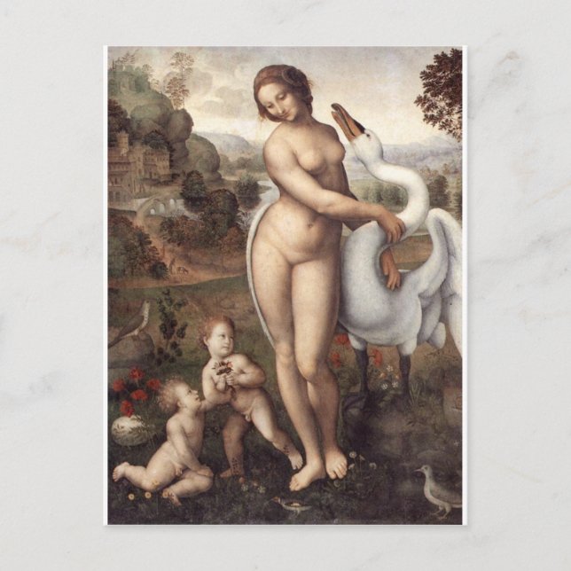 Leda and the Swan. Postcard (Front)