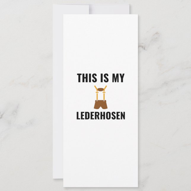 Lederhosen Card (Front)