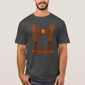 Lederhosen Costume Oktoberfest Men German Beer T-Shirt