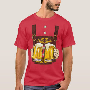 Lederhosen Costume  Oktoberfest Men Prost Beer Mug T-Shirt