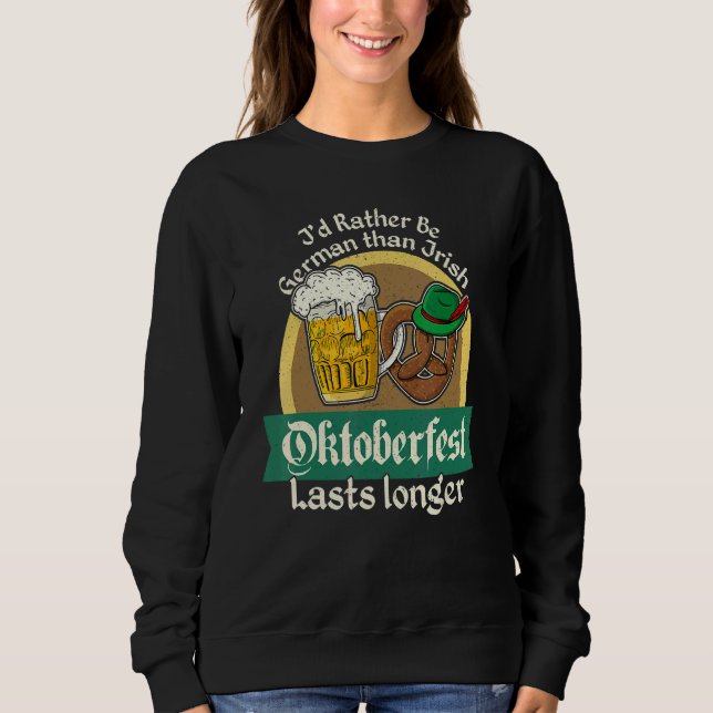 Lederhosen Dirndl Beer Beer Mug Volksfest Bavaria  Sweatshirt (Front)
