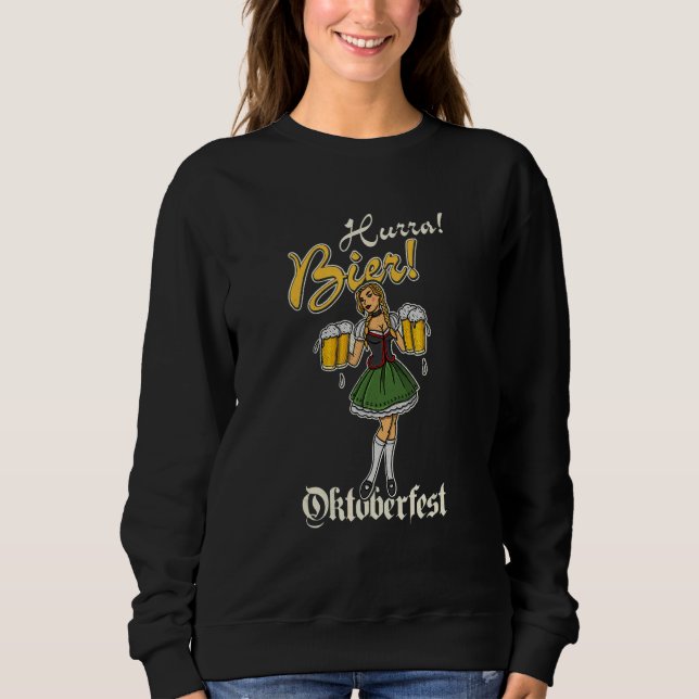 Lederhosen Dirndl Beer Beer Mug Volksfest Bavaria  Sweatshirt (Front)