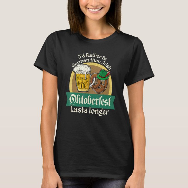 Lederhosen Dirndl Beer Beer Mug Volksfest Bavaria  T-Shirt (Front)