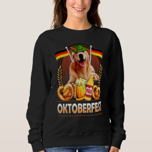 Lederhosen Golden Retriever Dog Germany Flag Beer Sweatshirt