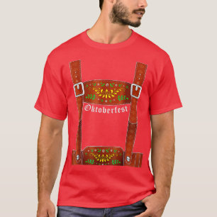 Lederhosen Suspenders Oktoberfest Halloween Bavari T-Shirt