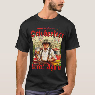 Lederhosen Trump Drinking Beer Make Great Again  T-Shirt