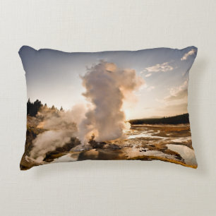Ledge Geyser, Norris Geyser Basin Decorative Cushion