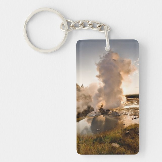 Ledge Geyser, Norris Geyser Basin Key Ring (Front)