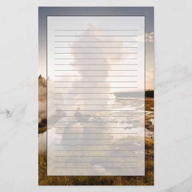 Ledge Geyser, Norris Geyser Basin Stationery (Front)