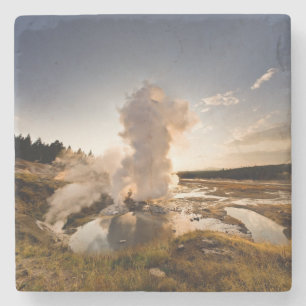 Ledge Geyser, Norris Geyser Basin Stone Coaster