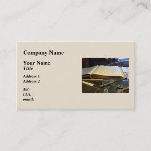 Ledger and Eyeglasses Business Card