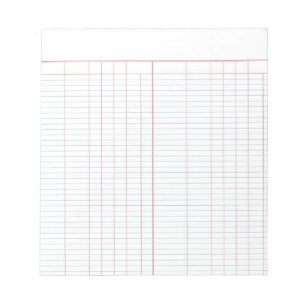 Ledger Paper Note Pad