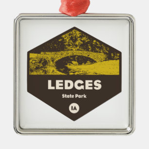 Ledges State Park Iowa Metal Ornament