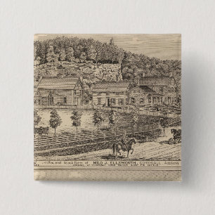 Ledgeside and Glen Dale, farms and residences 15 Cm Square Badge