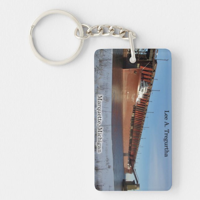 Lee A. Tregurtha in Marquette rectangle key chains (Front)