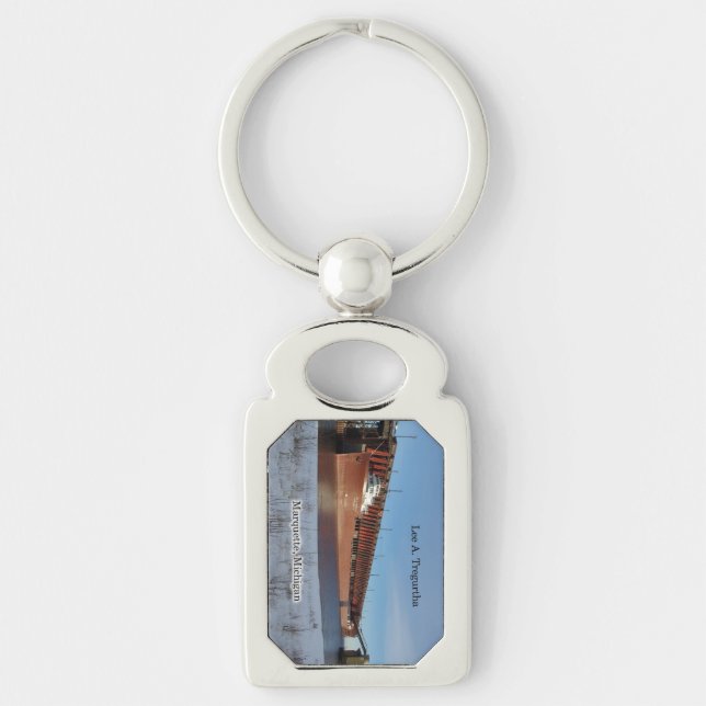 Lee A. Tregurtha Marquette metal key chain (Front)