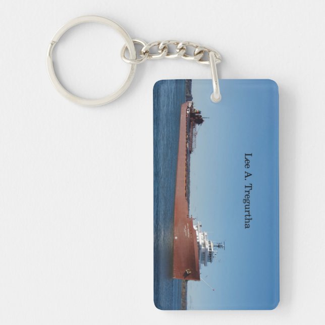 Lee A. Tregurtha rectangle acrylic key chain (Front)