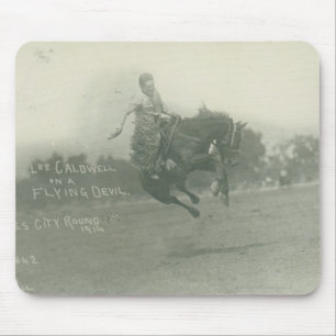 Lee Caldwell riding Flying Devil. Mouse Pad