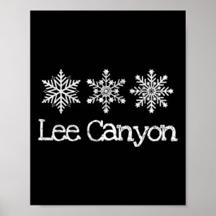 Lee Canyon Nevada Frosty Snowflakes Skiing Ski Ski Poster