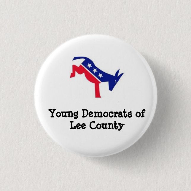 Lee County Young Democrats 3 Cm Round Badge (Front)