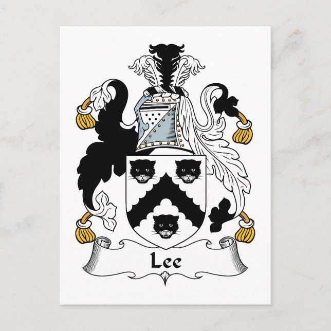 Lee Family Crest Postcard (Front)
