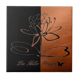 Lee Hiller Designs Accents Black Copper Ceramic Tile