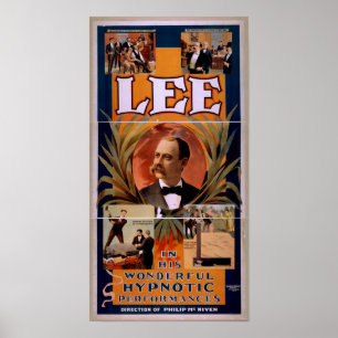 LEE Hypnotist Hypnotic VAUDEVILLE Poster