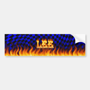 Lee real fire and flames bumper sticker design.