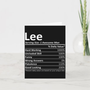 Lee Rition Funny Birthday Personalised Name Gift Card