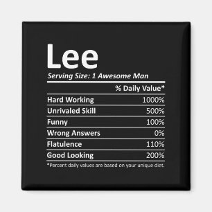 Lee Rition Funny Birthday Personalised Name Gift Magnet