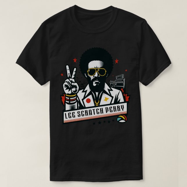 Lee Scratch Perry Vintage Fan Art T-Shirt (Design Front)