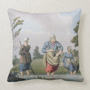 Leech Finders, from `Costume of Yorkshire' engrave Cushion