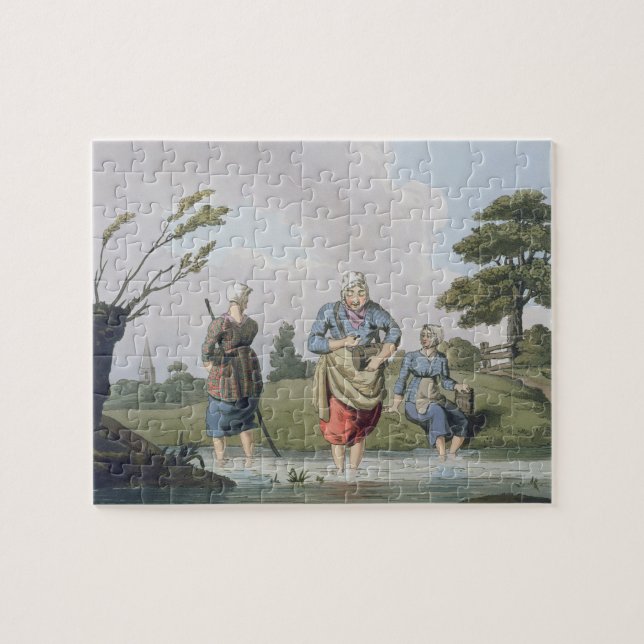 Leech Finders, from `Costume of Yorkshire' engrave Jigsaw Puzzle (Horizontal)