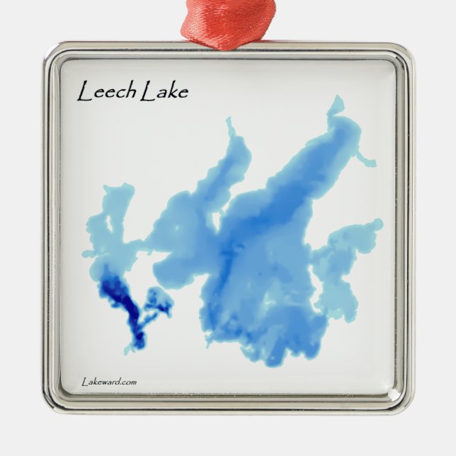 Leech Lake In Depth Metal Ornament (Front)