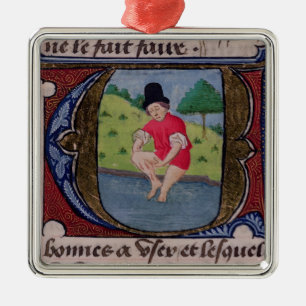 Leeching, from 'Traite de Medecine' Metal Tree Decoration