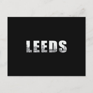 Leeds City Cityscape Skyline Trip Funny Gift Idea Postcard