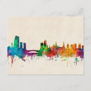 Leeds England Skyline Postcard