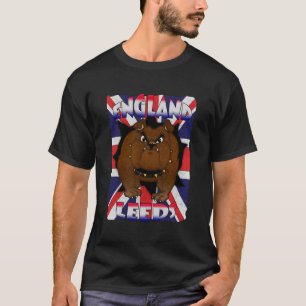 Leeds England T Shirt For Men British Bulldog