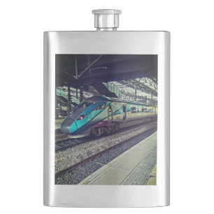 Leeds train hip flask