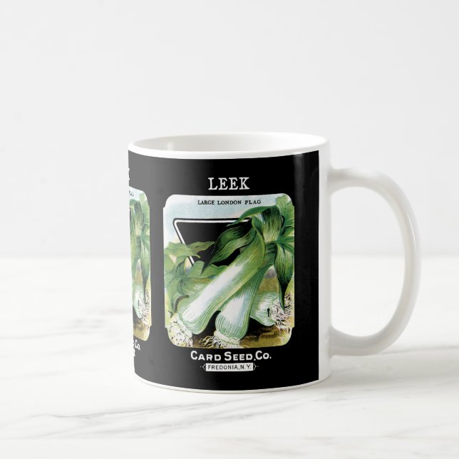 Leek Seed Packet Label Coffee Mug (Right)