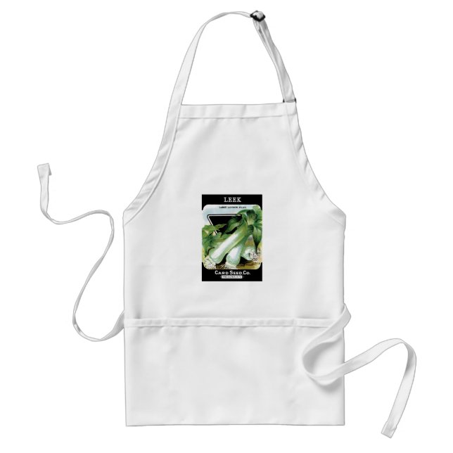 Leek Seed Packet Label Standard Apron (Front)