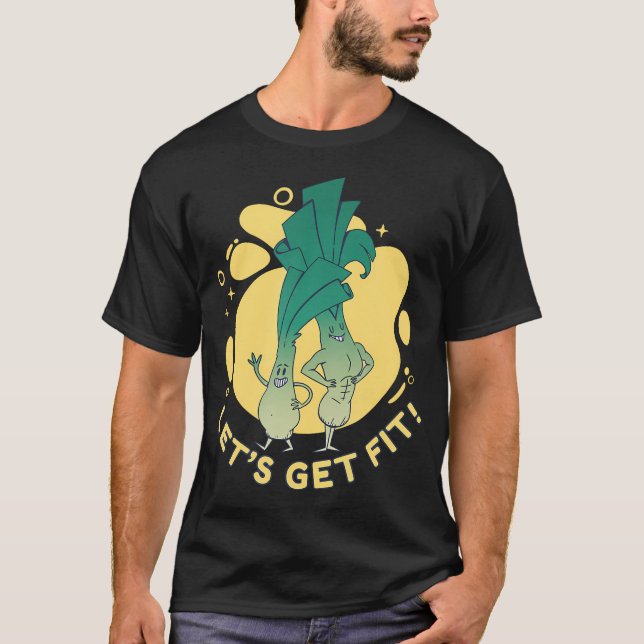 Leek Vegetable Funny Leek Design T-Shirt (Front)