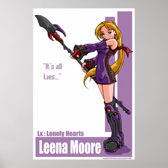 Leena Moore: "It's all Lies." Poster (Front)