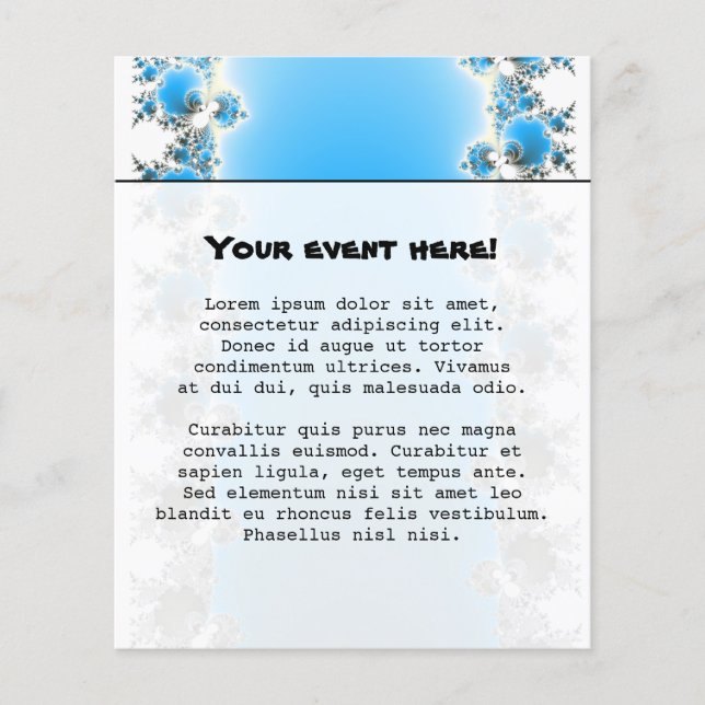 Leenece - Blue Fractal Flyer (Front)