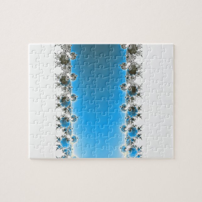 Leenece - Blue Fractal Jigsaw Puzzle (Horizontal)