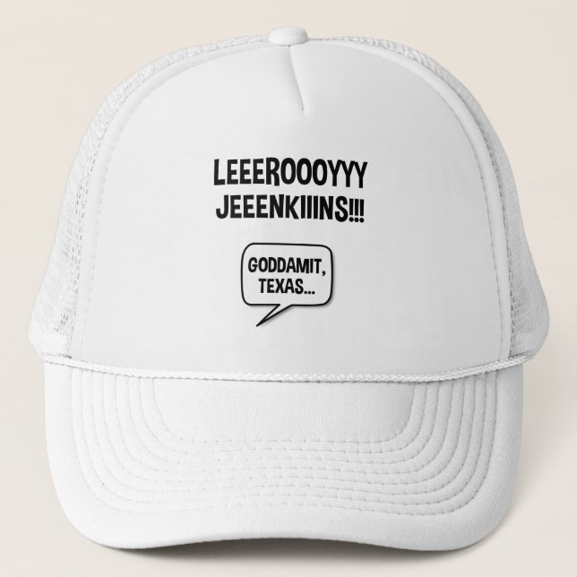 Leeroy Jenkins Texas Trucker Hat (Front)