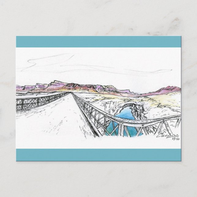 Lee's Ferry Bridge, NM Postcard (Front)